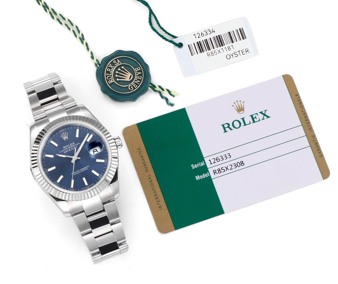 Rolex Datejust 41mm Automatic Watch 3235 Movement 72‑Hour Power Reserve Fluted Bezel