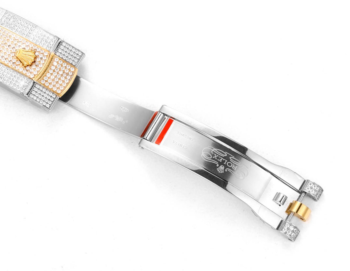 Rolex MS Factory Datejust 41mm Full‑Paved Diamond Watch 904L Steel 3235 Automatic Movement Rainbow Bezel
