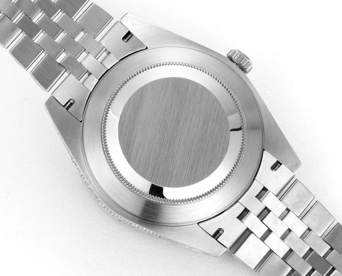 Rolex MS Factory Datejust 41mm Full‑Paved Diamond Watch 904L Steel 3235 Automatic Movement Rainbow Bezel