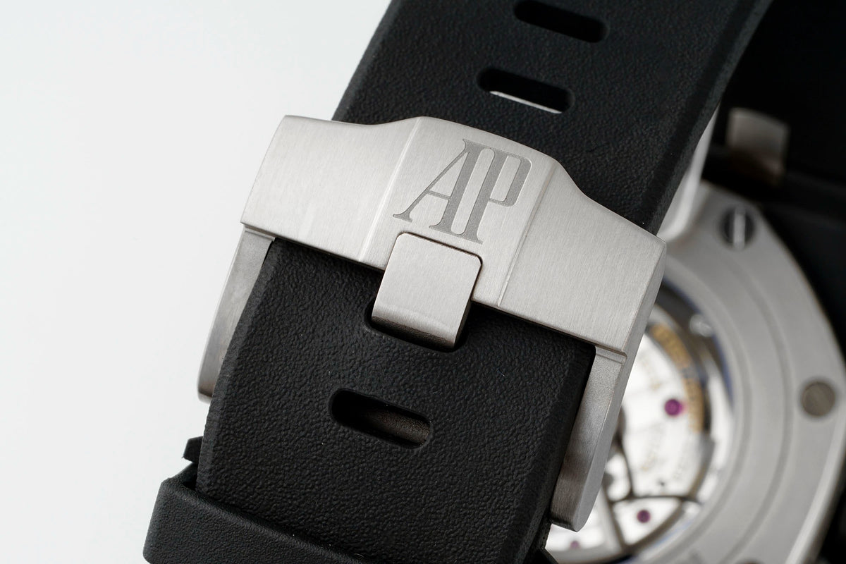 Audemars Piguet Ceramic Chronograph 44mm Sports Watch Rubber Strap