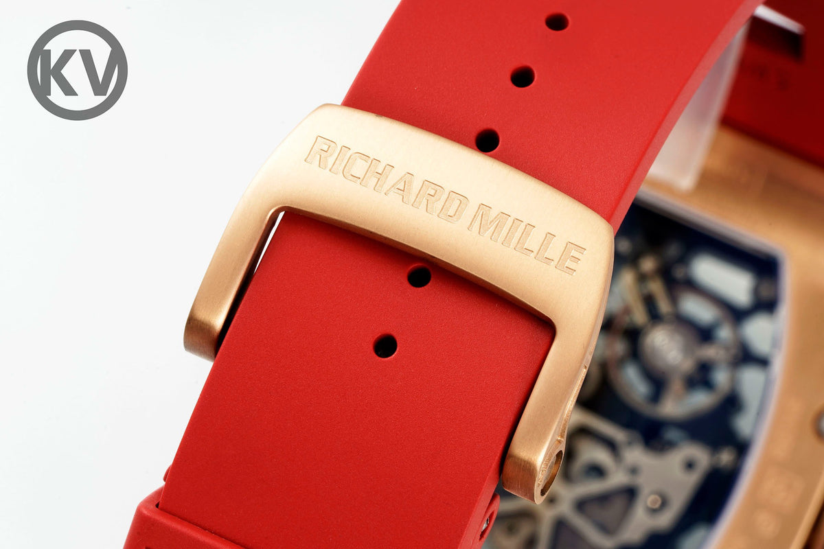 Richard Mille RM035 Americas Hollow Tonneau Mechanical Watch Magnesium Alloy Rubber Strap Multi Colors