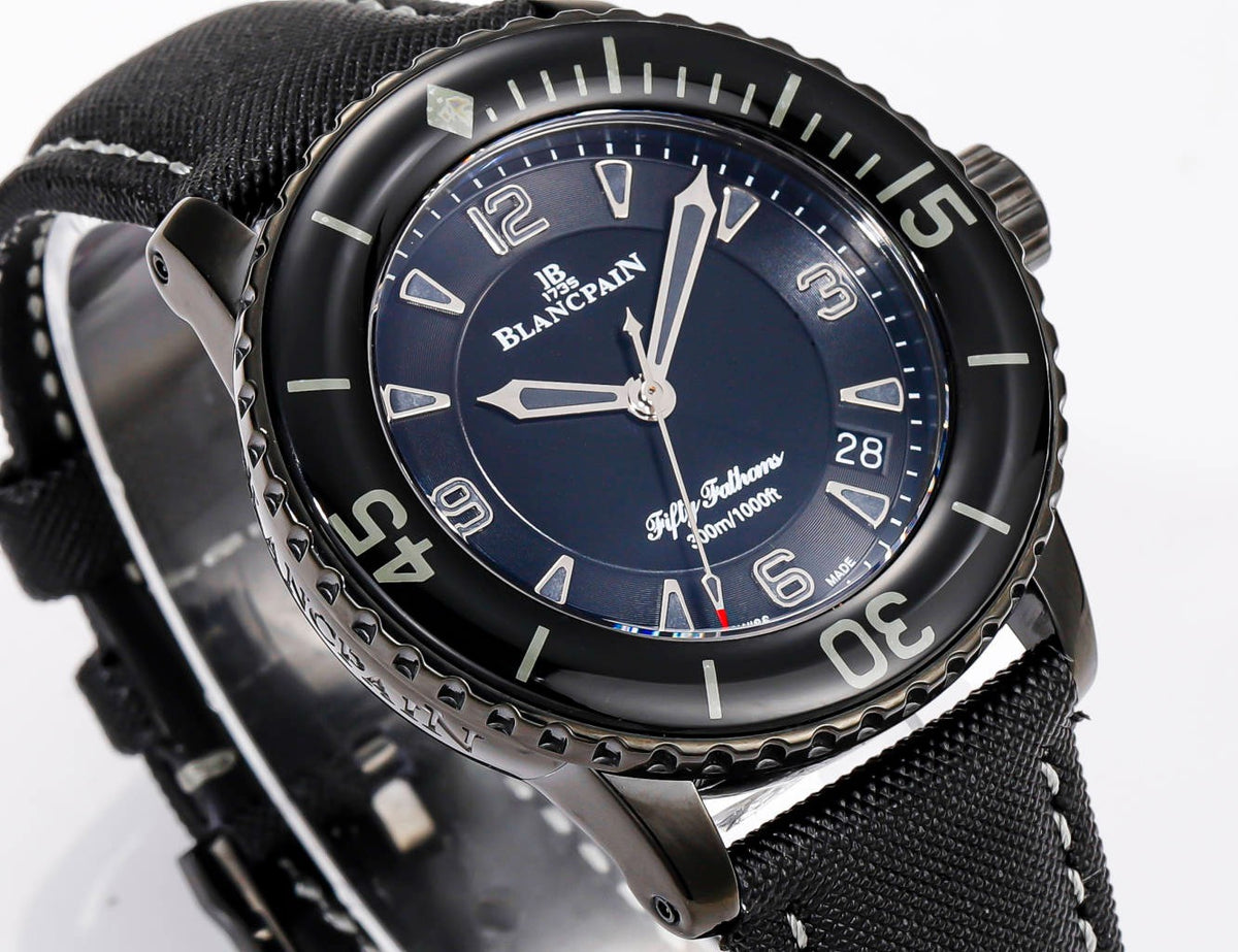 Blancpain Fifty Fathoms 45mm Automatic Diver Watch | Canvas Strap