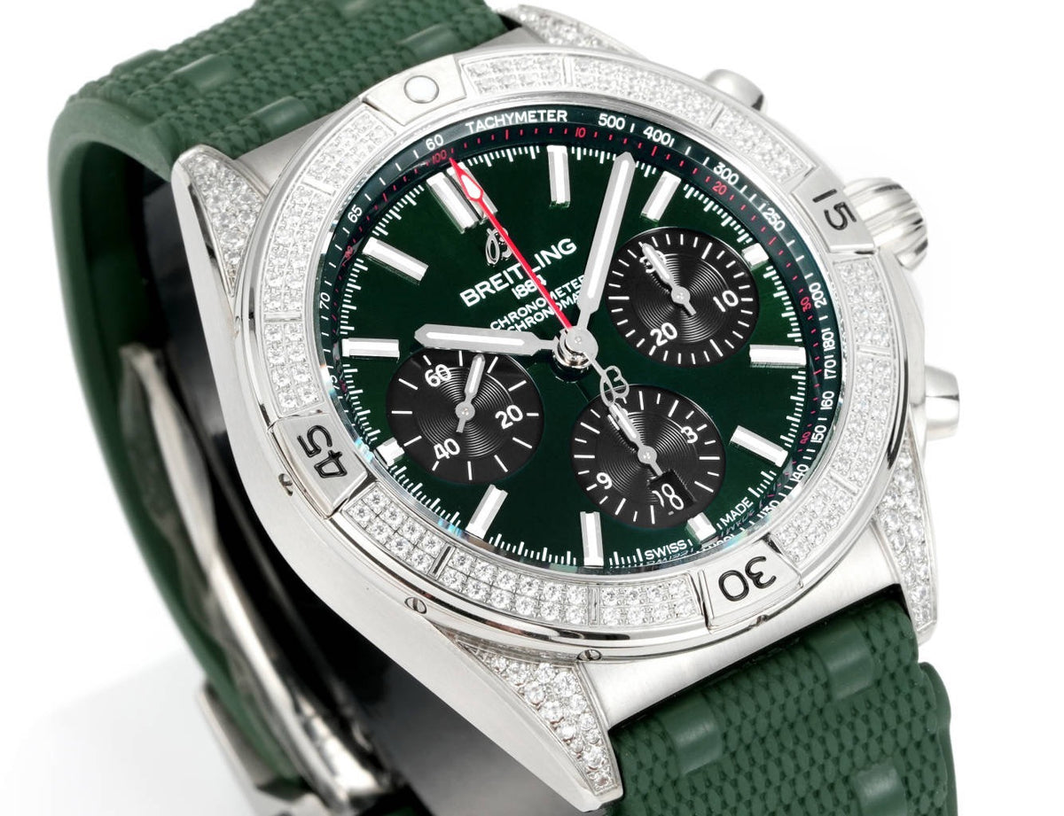 Breitling Chronomat Super Clone Watch | B01 Automatic Chronograph Movement, Diamond Bezel, 42mm