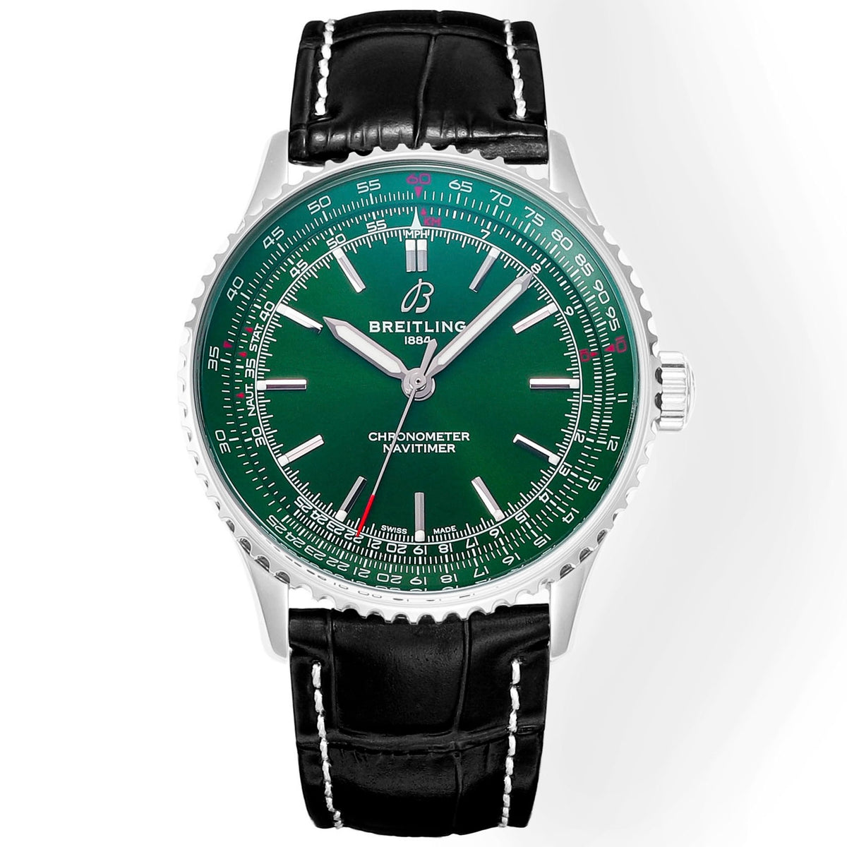 BREITLING Navitimer 1 Pilot Watch 41mm, TW Factory Seagull 2824 Automatic Leather Strap