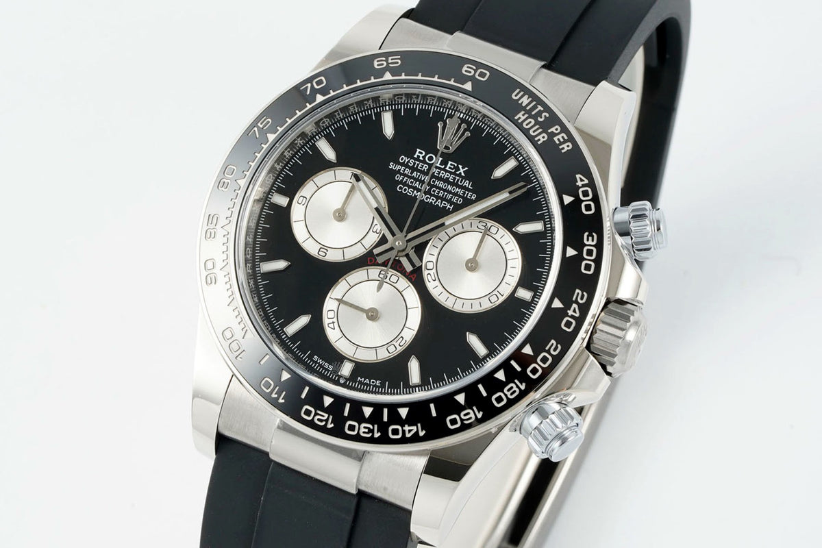 Rolex Cosmograph Daytona 40mm Rubber Strap Weighted 18K Gold‑Plated Cal.4131 Chronograph Movement
