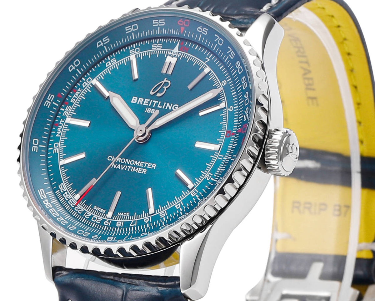 BREITLING Navitimer 1 Pilot Watch 41mm, TW Factory Seagull 2824 Automatic Leather Strap