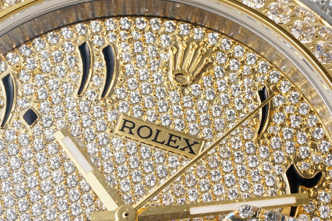 Rolex TW Factory Fully Iced‑Out Datejust 41mm Men Watch, Full Paved Stones, 2824 Automatic Movement