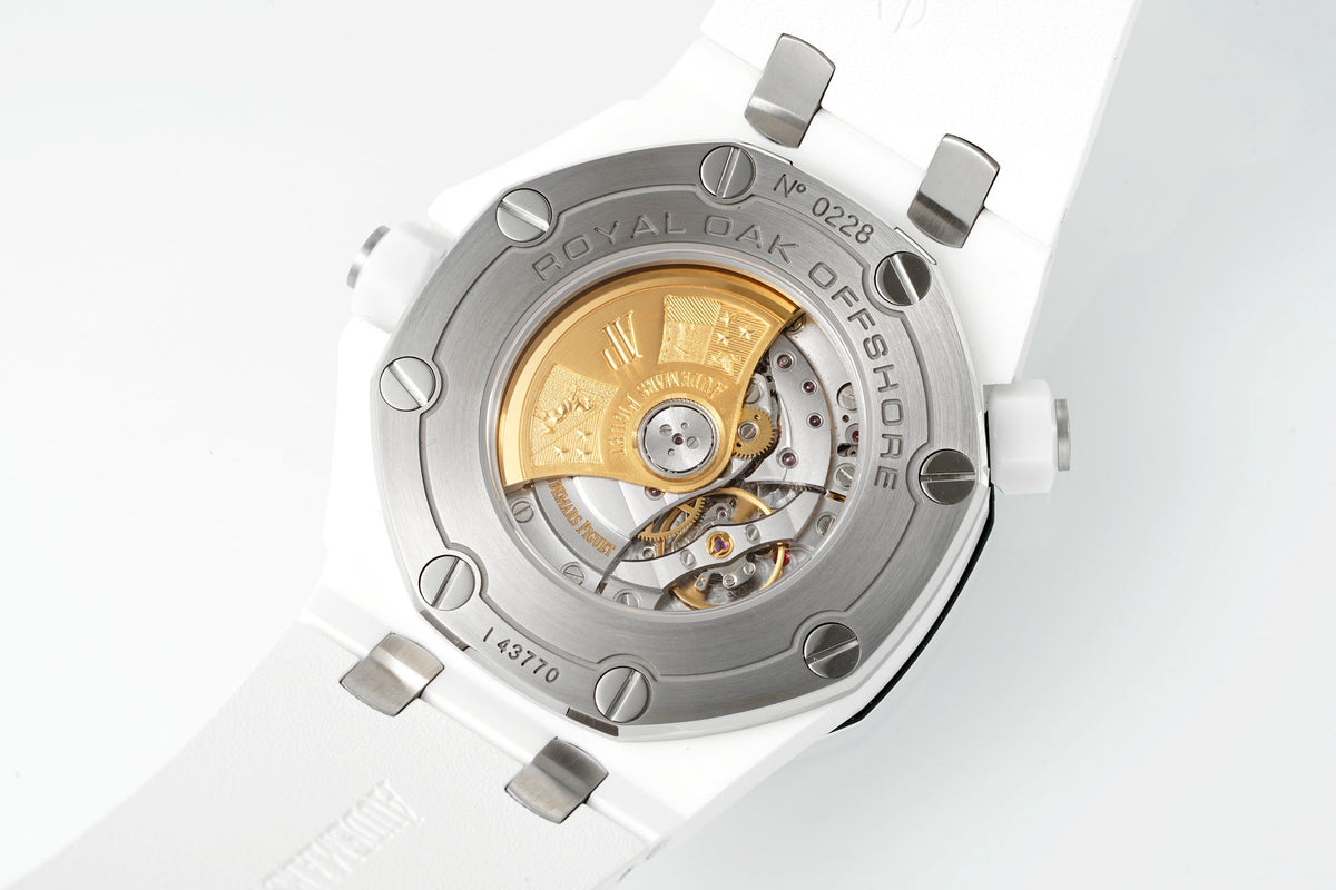 Audemars Piguet Royal Oak Offshore Diver 15707CB White Ceramic Watch | APS Factory Cal.3120 Integrated Movement
