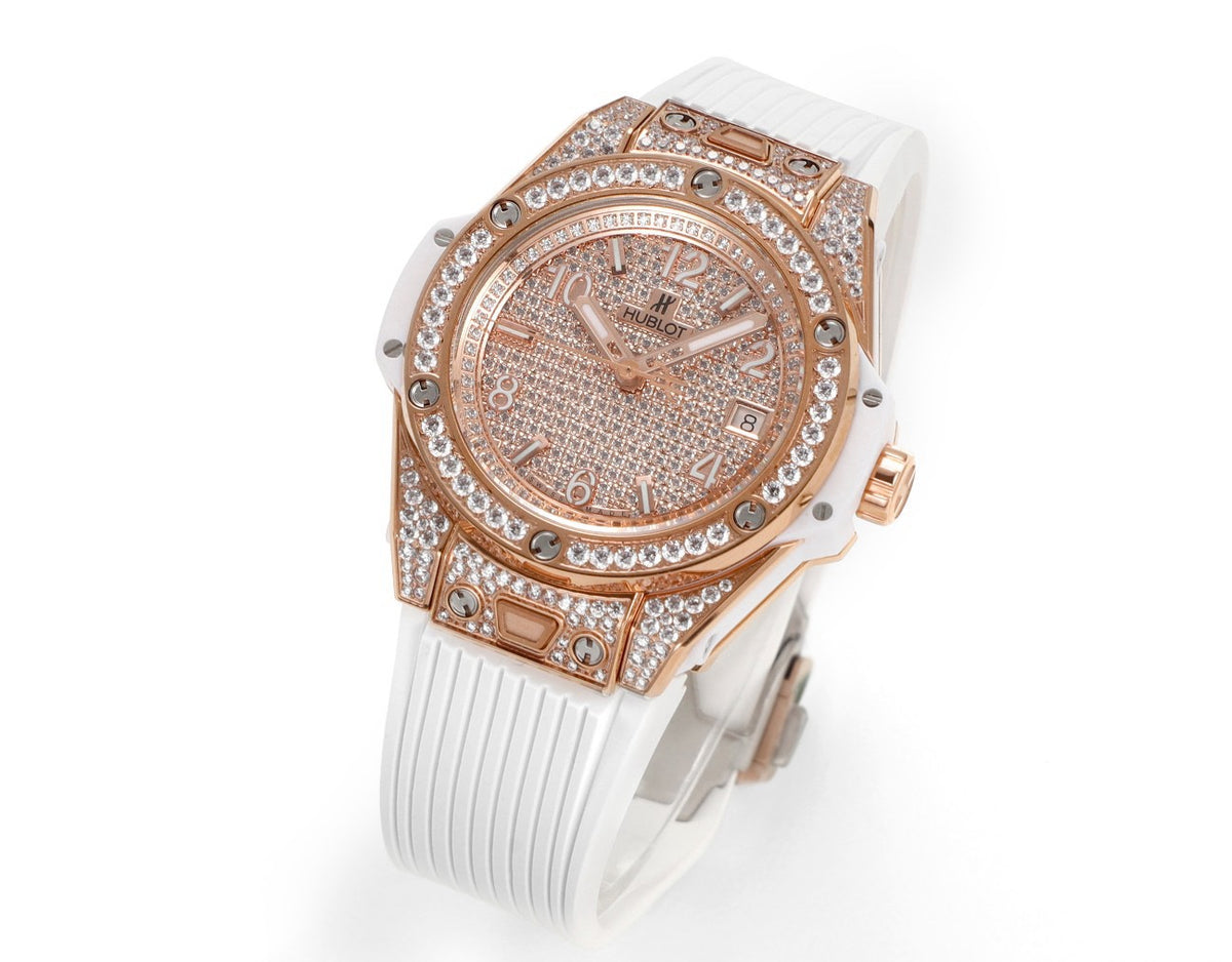 Hublot Big Bang One Click Full Paved Diamond 39mm Automatic Ladies Watch