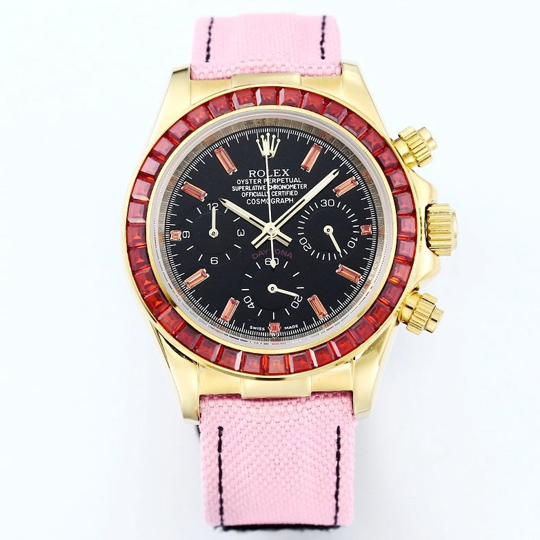 Rolex Cosmograph Daytona Super Clone Watch | Pumpkin Ruby Bezel, 43mm