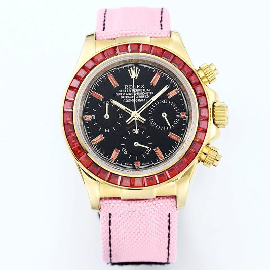 Rolex Cosmograph Daytona Super Clone Watch | Pumpkin Ruby Bezel, 43mm