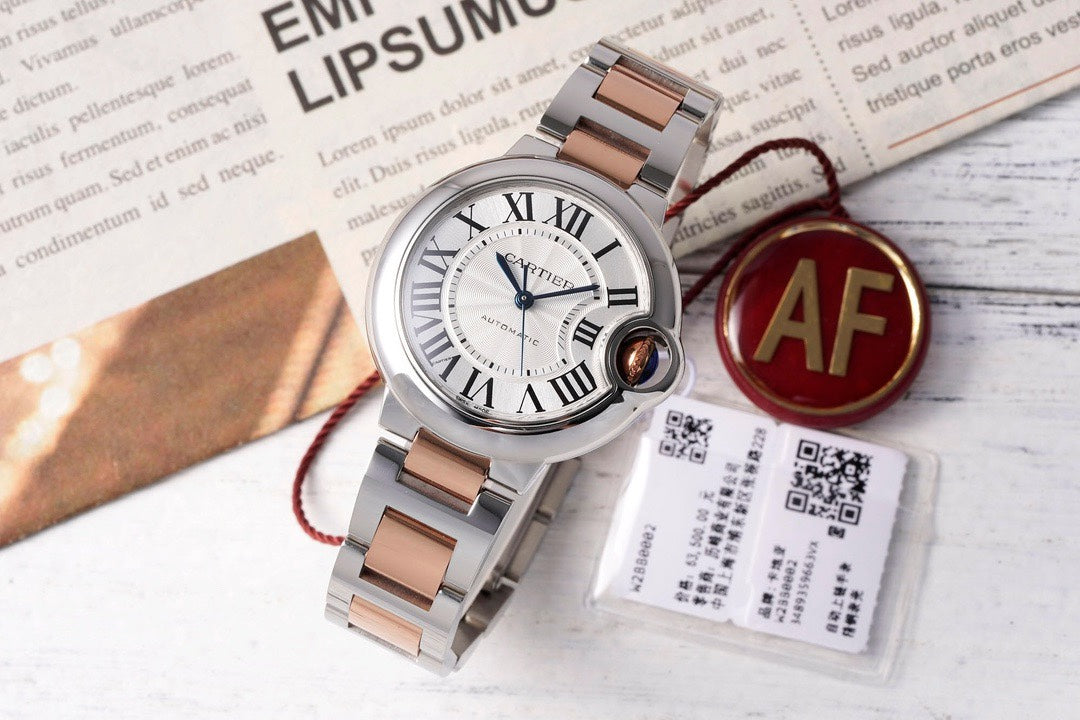 Cartier Ballon Bleu AF Upgraded 33mm Women Automatic Wristwatch