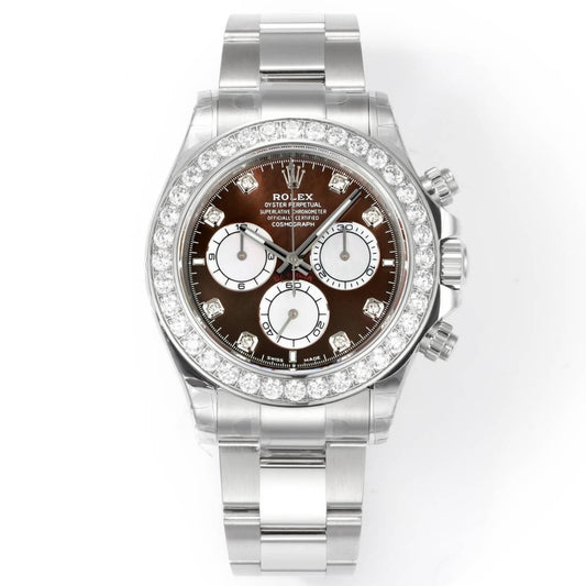 Rolex Cosmograph Daytona 40mm N+ Factory V2 Weighted Baguette Bezel Automatic Watch