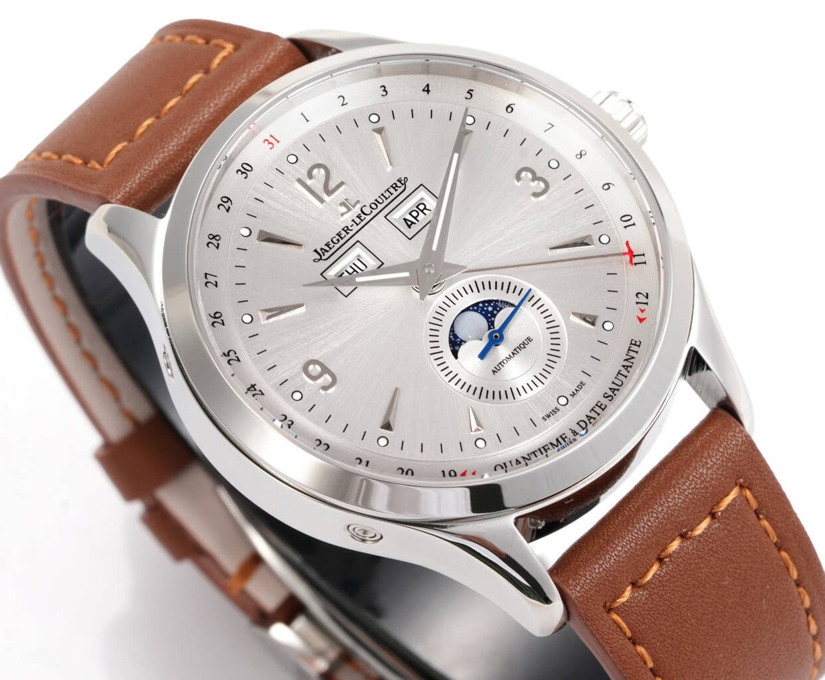 Jaeger-LeCoultre Master Calendar Moon Phase Automatic Watch 40mm Genuine Leather Strap