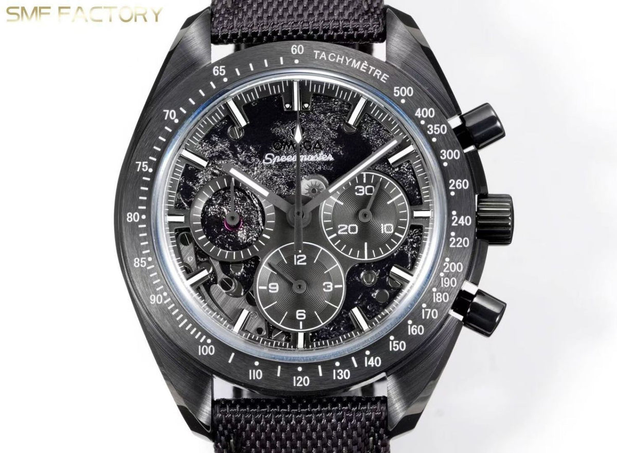 Omega Speedmaster Dark Side of the Moon SMF RW6 Top‑Grade Manual Chronograph Watch Genuine Ceramic Case