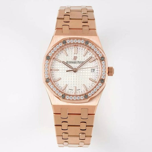 Audemars Piguet Royal Oak Ladies Automatic Watch 34mm, Ref.77350 / 77351