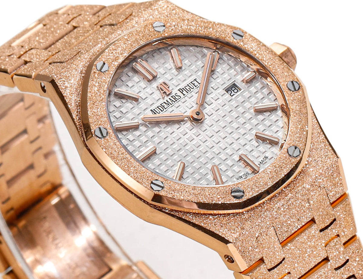 Audemars Piguet Royal Oak 33mm Frosted Gold Quartz Ladies Watch