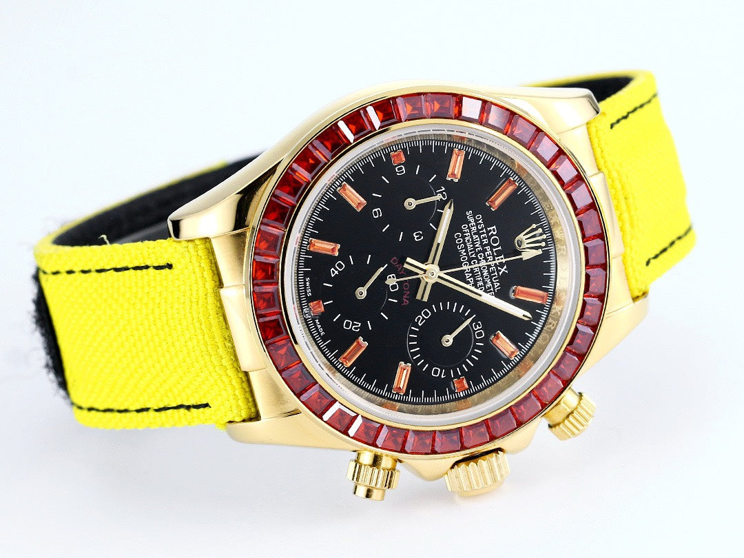 Rolex Cosmograph Daytona Super Clone Watch | Pumpkin Ruby Bezel, 43mm
