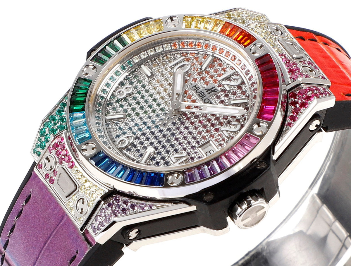 Hublot Big Bang One Click Rainbow Gemstone 39mm Automatic Ladies Watch