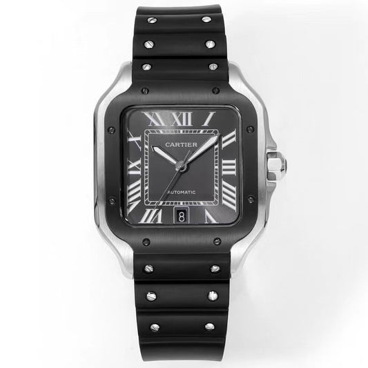 Cartier Santos Rubber Strap | THB Factory 39.8mm Automatic Watch