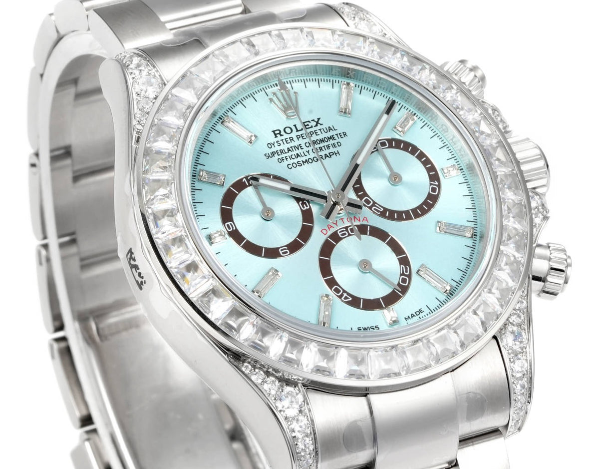 Rolex Cosmograph Daytona 40mm N+ Factory V2 Weighted Baguette Bezel Automatic Watch