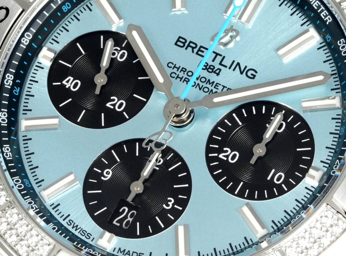 Breitling Chronomat Super Clone Watch | B01 Automatic Chronograph Movement, Diamond Bezel, 42mm
