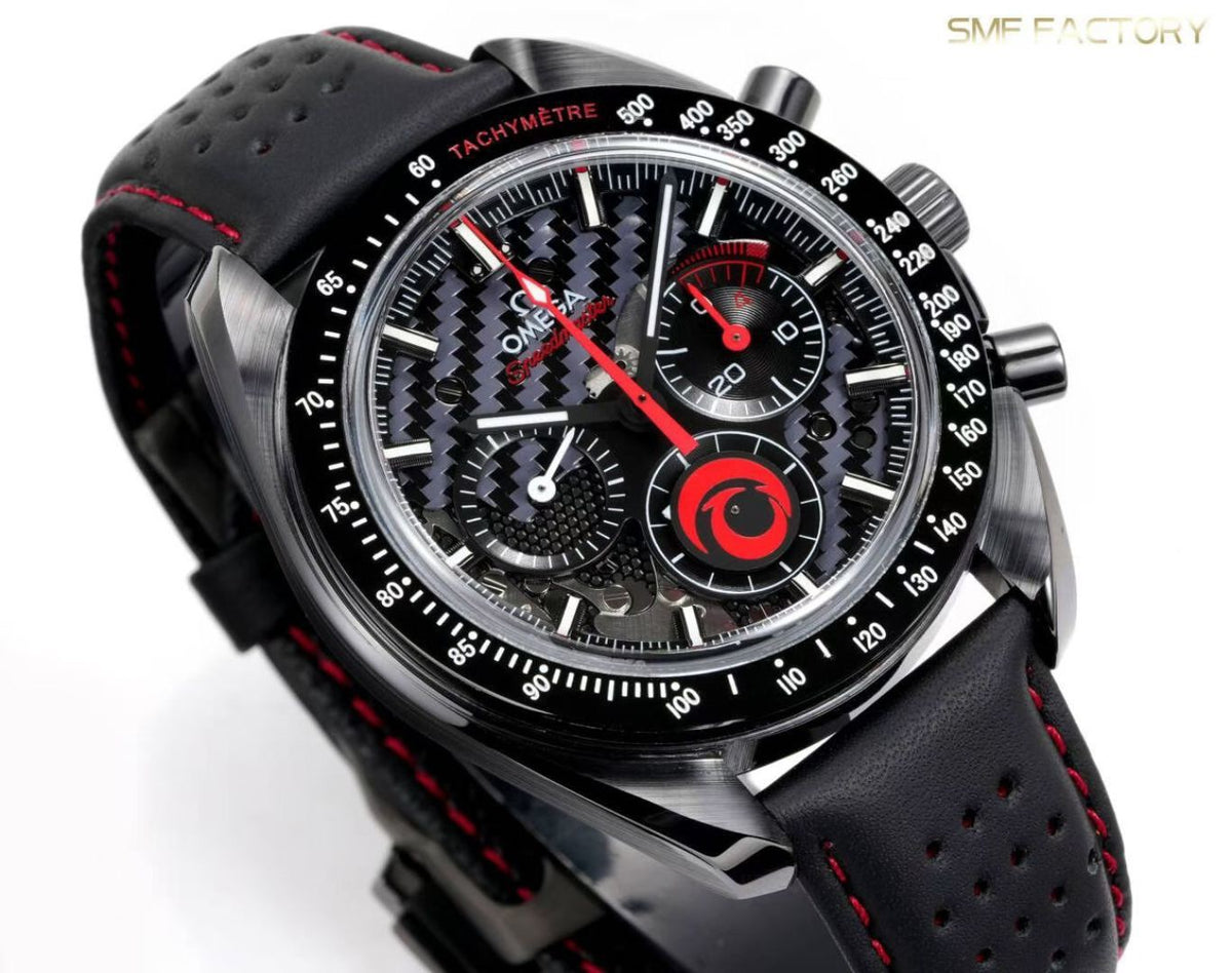 Omega Speedmaster Dark Side of the Moon SMF RW6 Top‑Grade Manual Chronograph Watch Genuine Ceramic Case