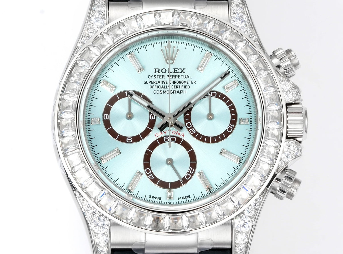 Rolex Cosmograph Daytona 40mm N+ Factory V2 Weighted Baguette Bezel Automatic Watch