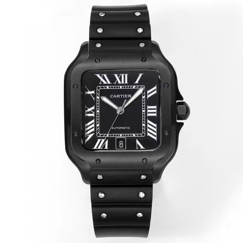 Cartier Santos Rubber Strap | THB Factory 39.8mm Automatic Watch
