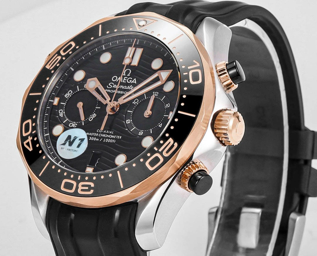 OMEGA Seamaster 300 Chronograph 44mm Dive Watch Cal.9900 Full Function Ceramic Bezel