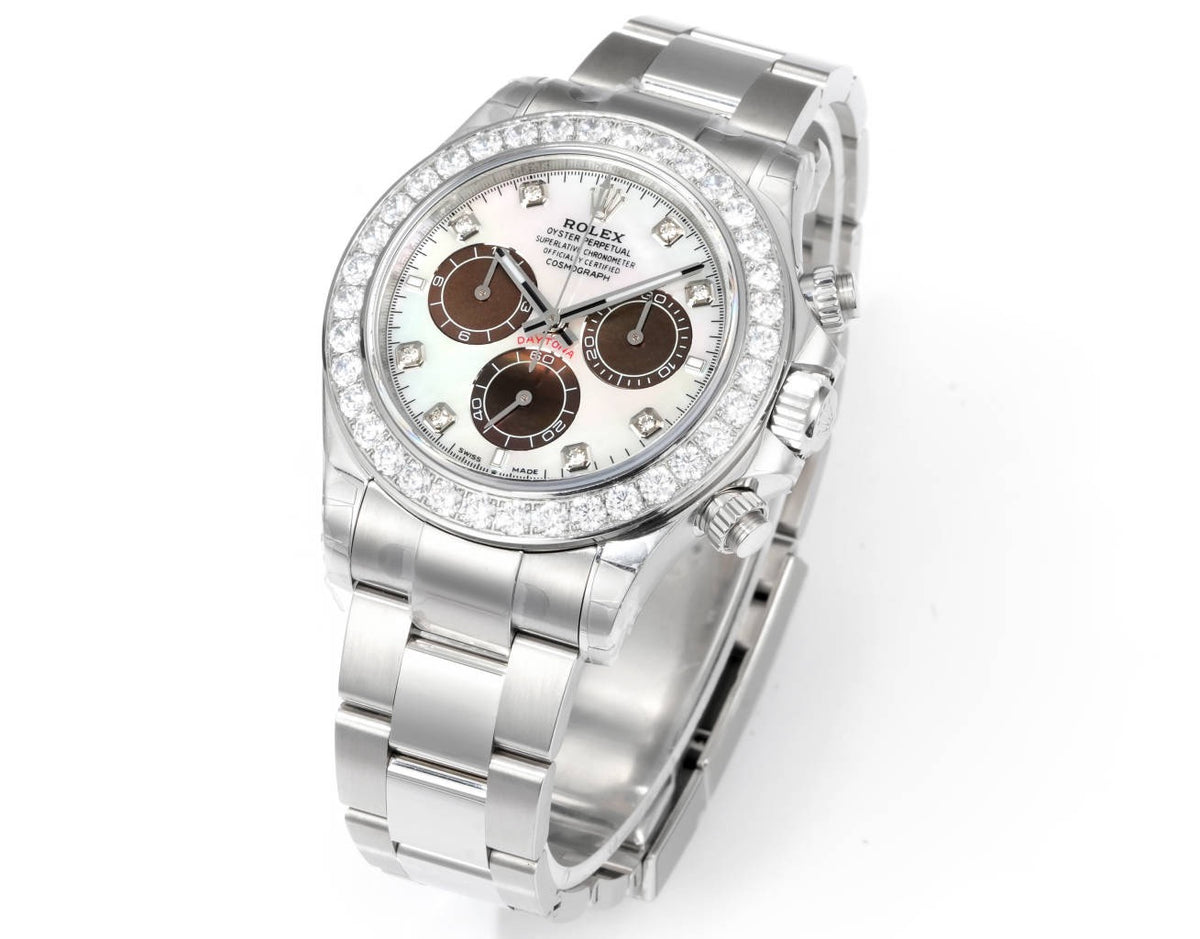 Rolex Cosmograph Daytona 40mm N+ Factory V2 Weighted Baguette Bezel Automatic Watch