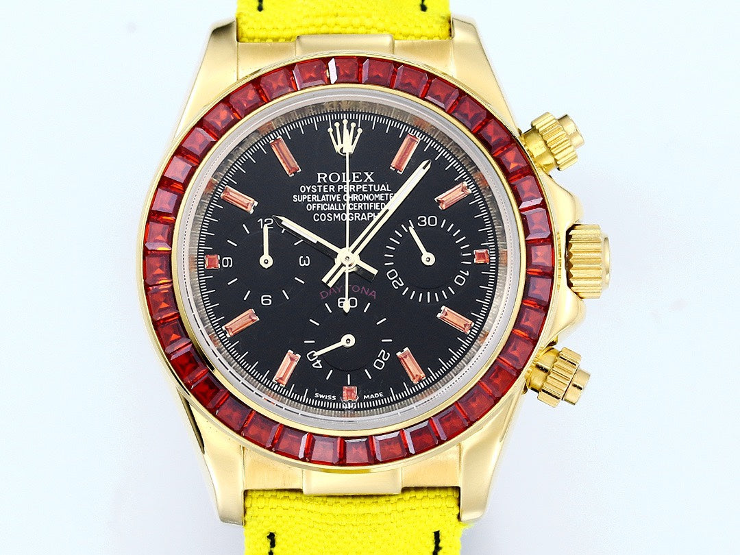 Rolex Cosmograph Daytona Super Clone Watch | Pumpkin Ruby Bezel, 43mm