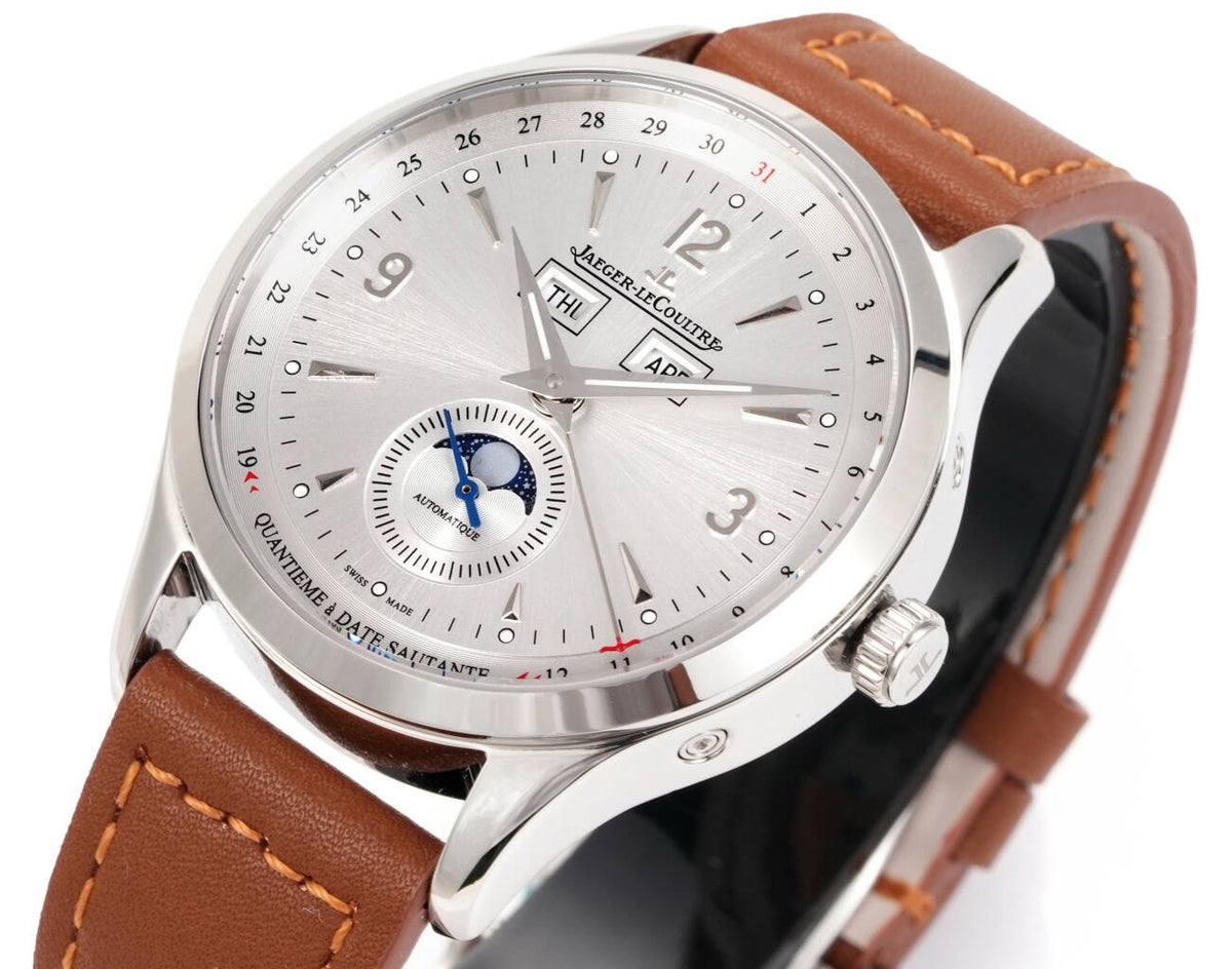 Jaeger-LeCoultre Master Calendar Moon Phase Automatic Watch 40mm Genuine Leather Strap
