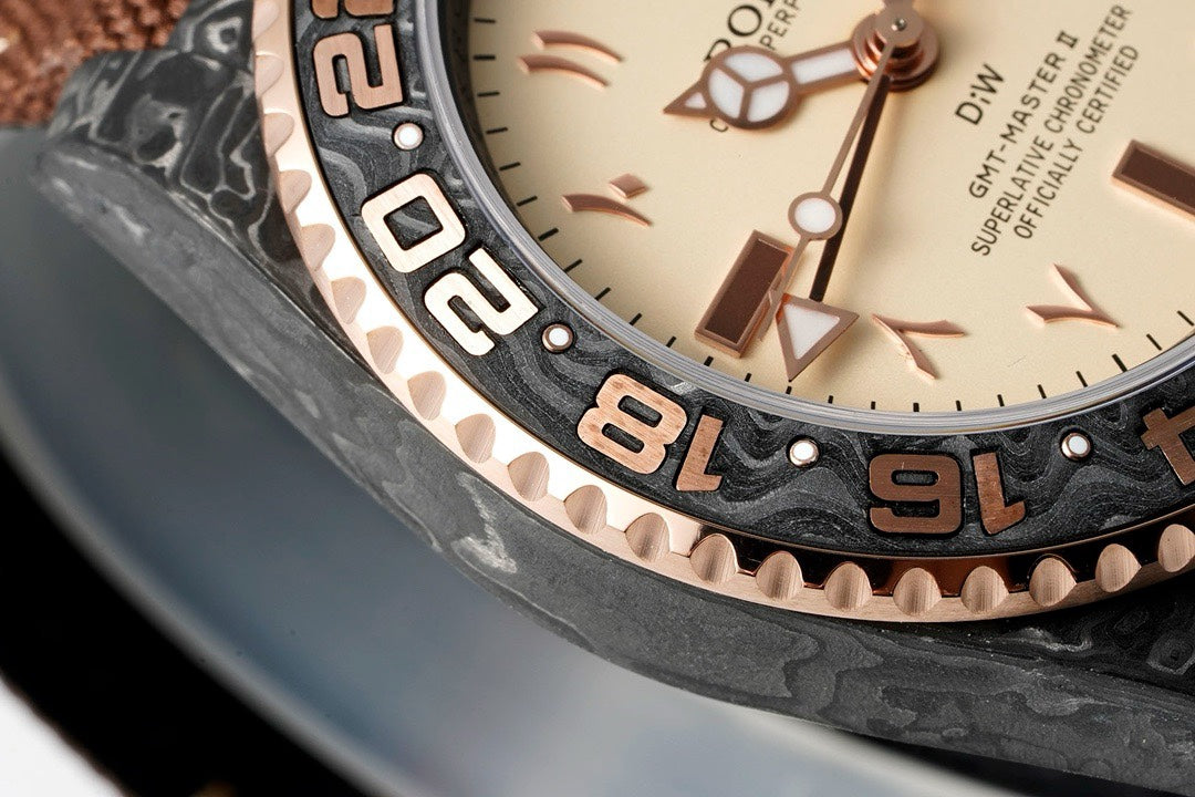 Rolex GMT-Master II Carbon Watch | Cal.3186 Automatic Movement, Forged Carbon Case