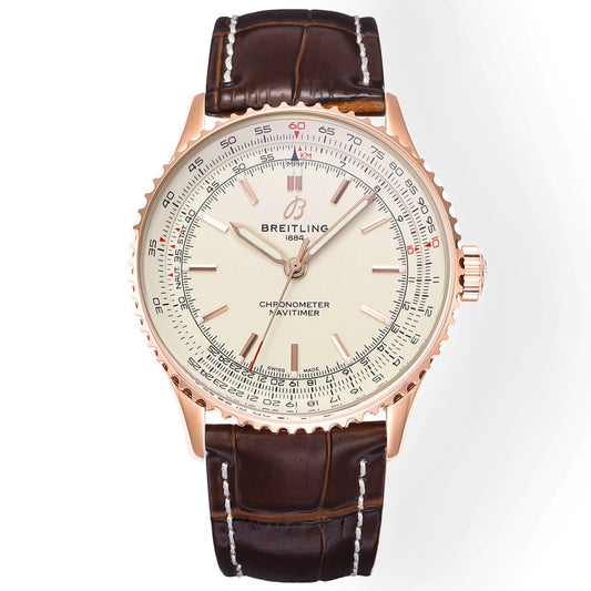 BREITLING Navitimer 1 Pilot Watch 41mm, TW Factory Seagull 2824 Automatic Leather Strap