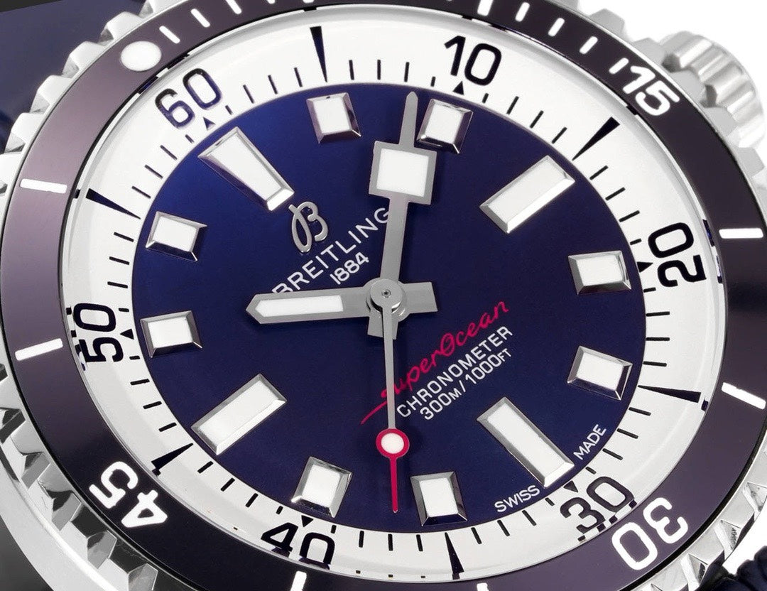 BREITLING Superocean 42mm Dive Watch, GR Factory Version Luminous Dial Ceramic Bezel Rubber Strap Multiple Colors