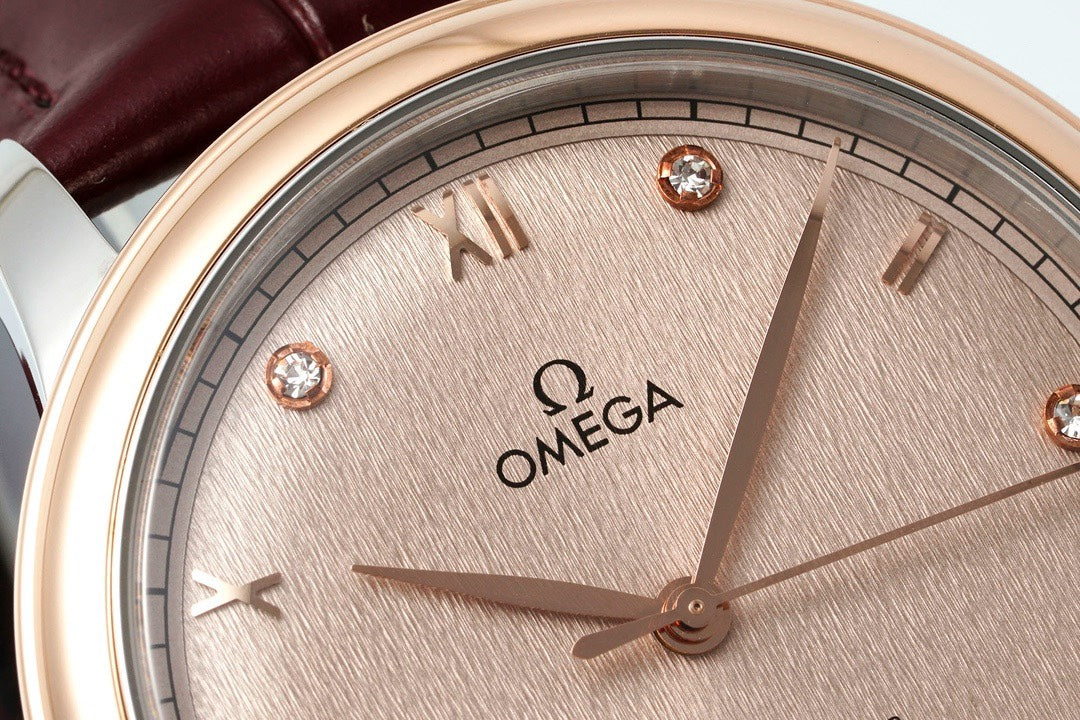 Omega De Ville Power‑Reserve Automatic Mechanical Watch, Genuine Calfskin Leather Strap