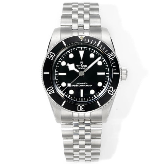 Tudor Black Bay GMT Automatic Diver Watch 41mm, Domed Sapphire Crystal, Rivet Stainless Steel Bracelet, Multiple Ceramic Bezel Color Options