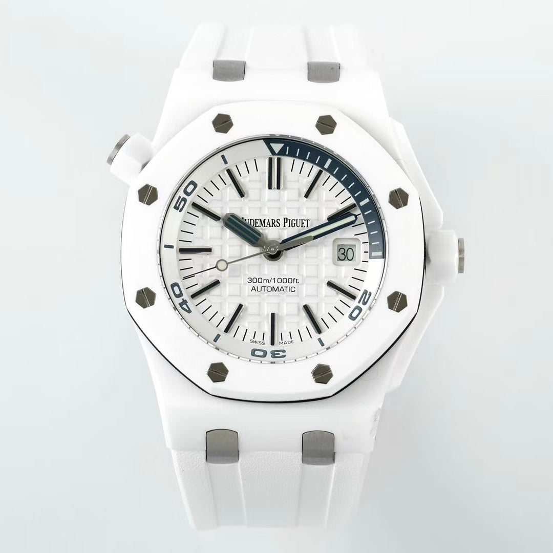 Audemars Piguet Royal Oak Offshore APS‑Factory 15707CE White‑Ceramic Automatic Dive Watch