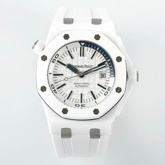 Audemars Piguet Royal Oak Offshore APS‑Factory 15707CE White‑Ceramic Automatic Dive Watch