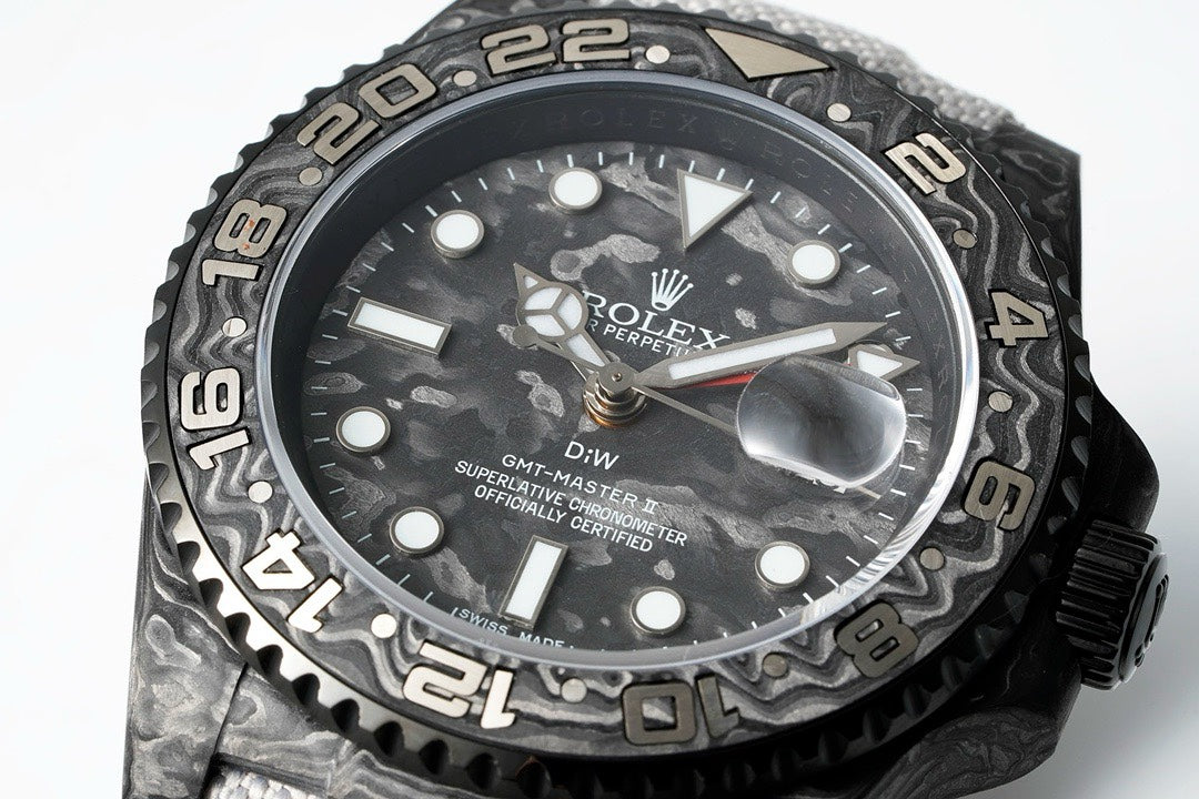 Rolex GMT-Master II Carbon Watch | Cal.3186 Automatic Movement, Forged Carbon Case