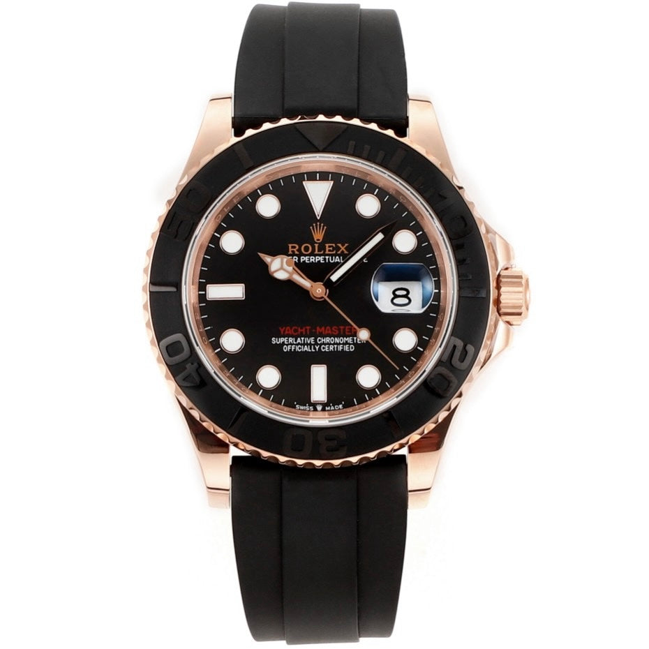 Rolex MS Factory Yacht‑Master 42mm 904L Steel 3235 Blue Hairspring Automatic Watch Oysterflex Rubber Strap