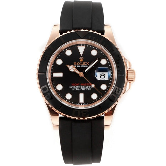 Rolex MS Factory Yacht‑Master 42mm 904L Steel 3235 Blue Hairspring Automatic Watch Oysterflex Rubber Strap