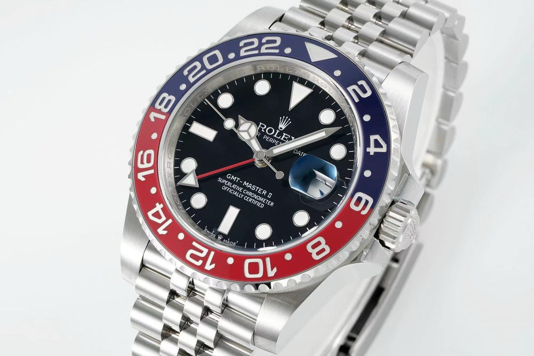 Rolex GMT Travel Watch 904L Steel Cal.3285 Movement