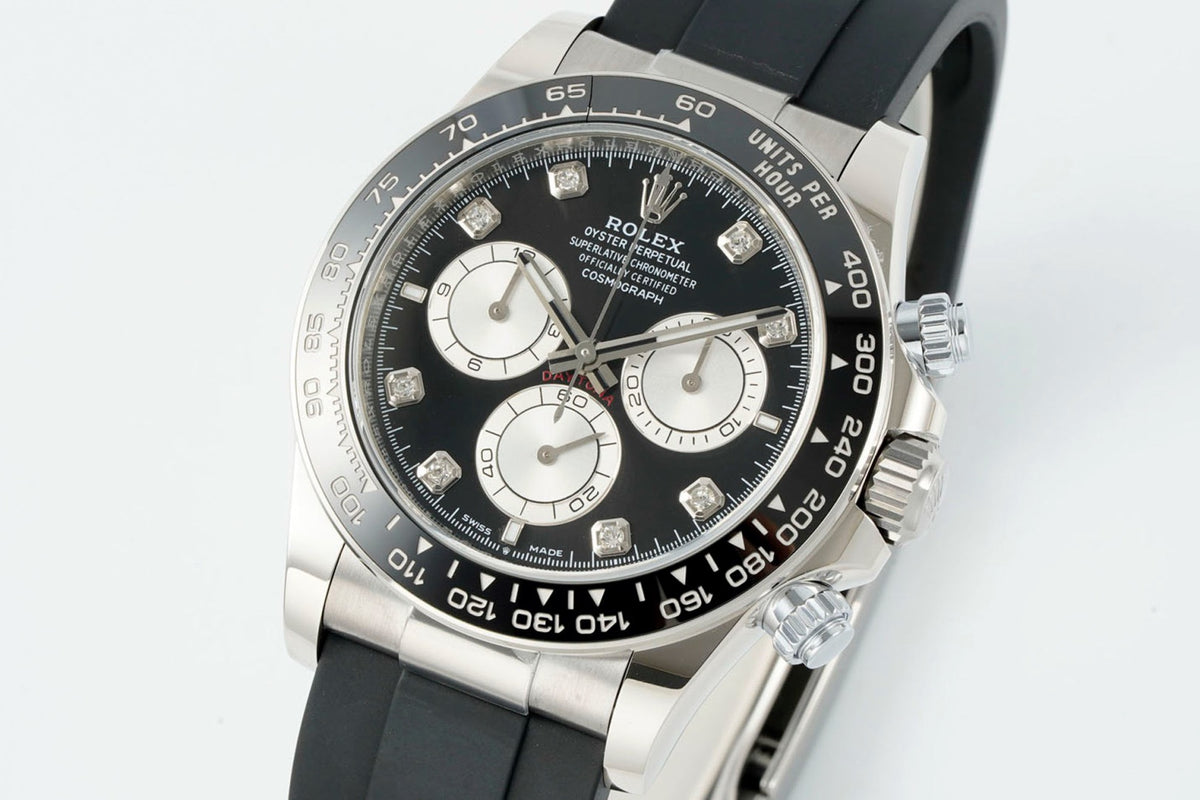Rolex Cosmograph Daytona 18K Gold Plated Automatic Chronograph Watch Rubber Strap