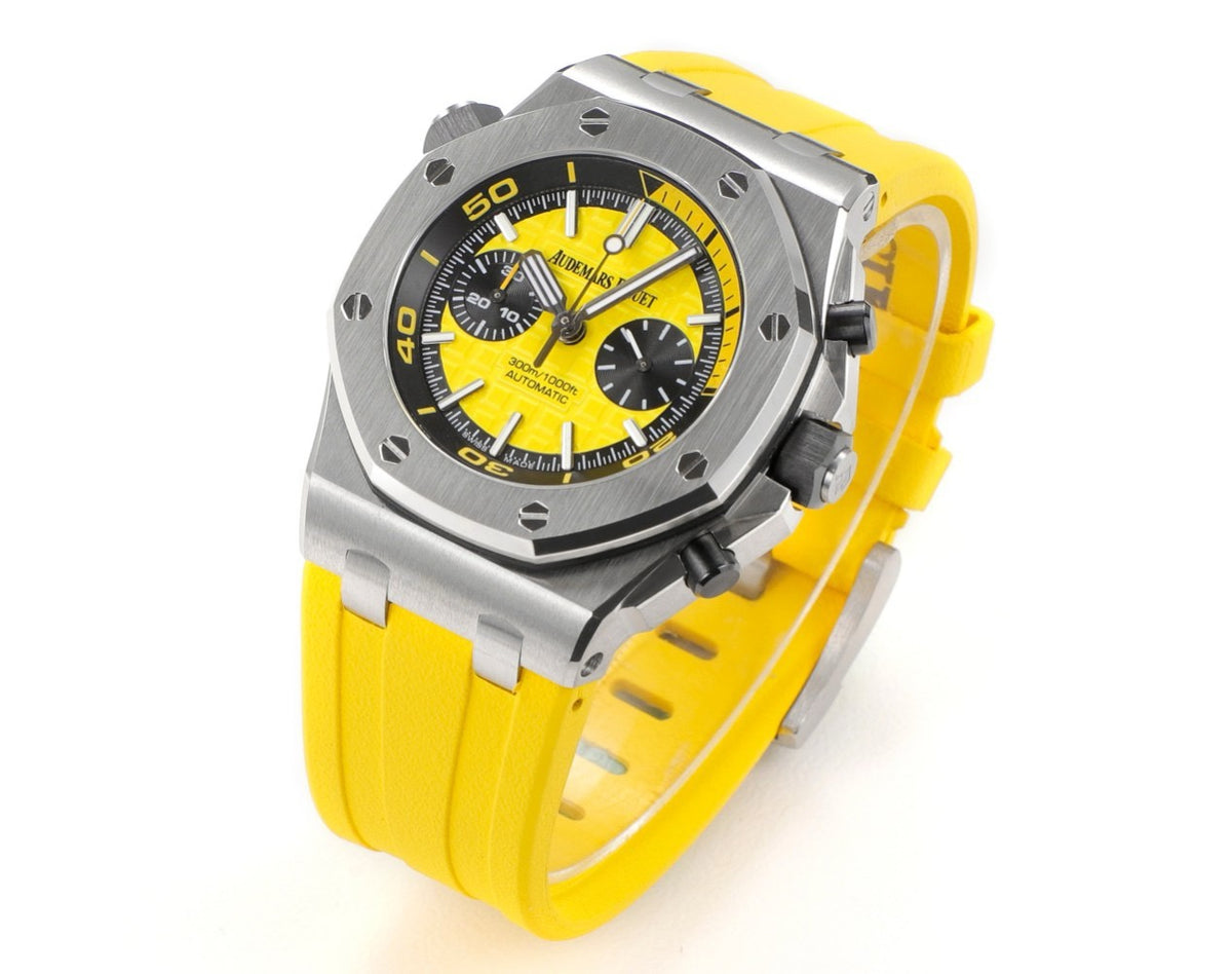 Audemars Piguet Royal Oak Offshore Chronograph 42mm | Cal.3124 Automatic Watch Rubber Strap