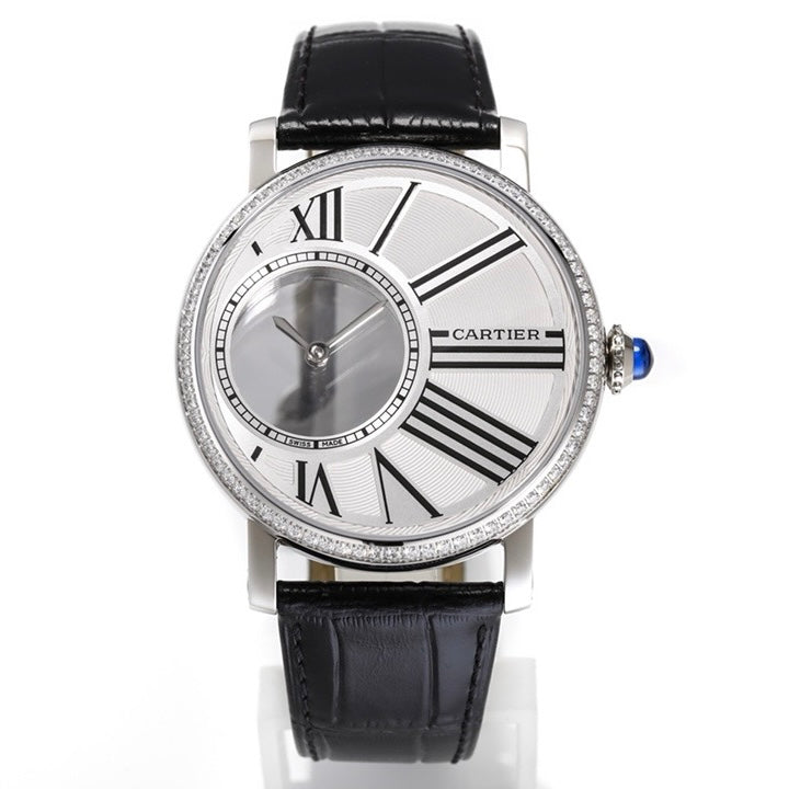 Cartier Rotonde de Cartier Mysterious Watch, Floating Hands Design, 42.5mm, MC 9981 Manual & Automatic Integrated Movement