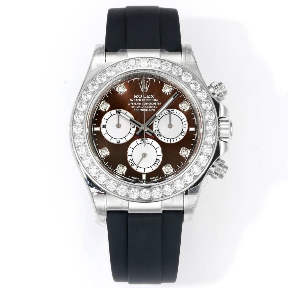 Rolex Cosmograph Daytona 40mm N+ Factory V2 Weighted Baguette Bezel Automatic Watch