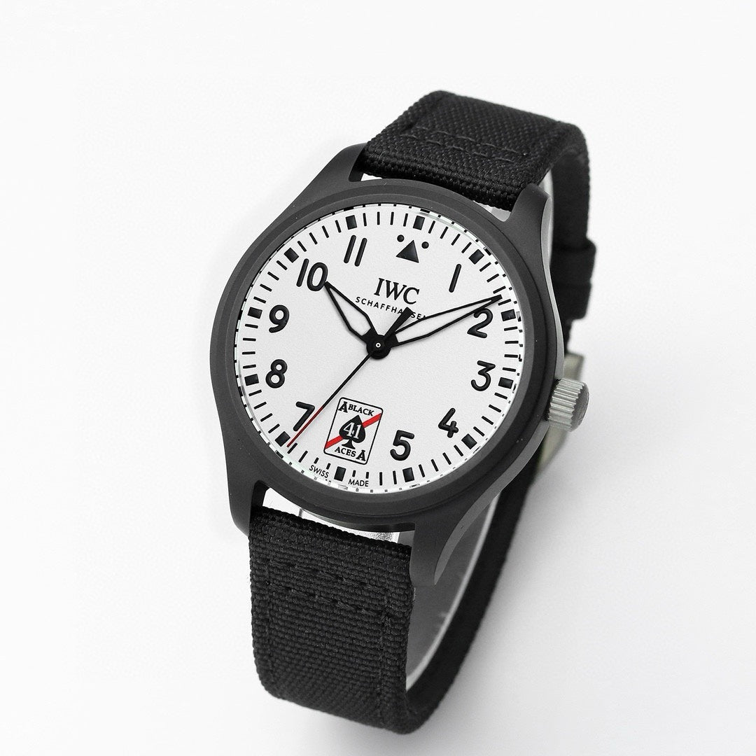 IWC Pilot’s Watch Automatic 41 Black Aces | XR Factory Full Ceramic Luminous Dial Watch