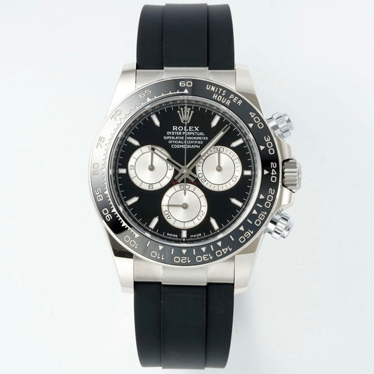 Rolex Cosmograph Daytona 18K Gold Plated Automatic Chronograph Watch Rubber Strap